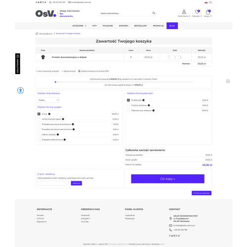 SKLEP INTERNETOWY + Szablon PREMIUM 007 + wybór opcji